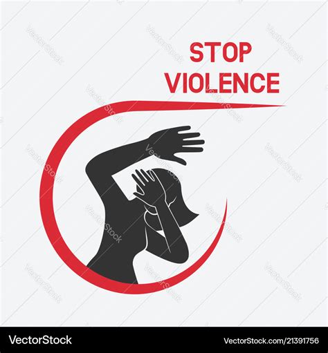 Stop violence against women poster Royalty Free Vector Image