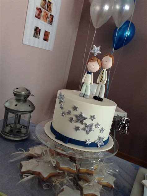 Birthday cake - Father and son | Twin birthday cakes, Birthday cake with photo, Birthday cake ...