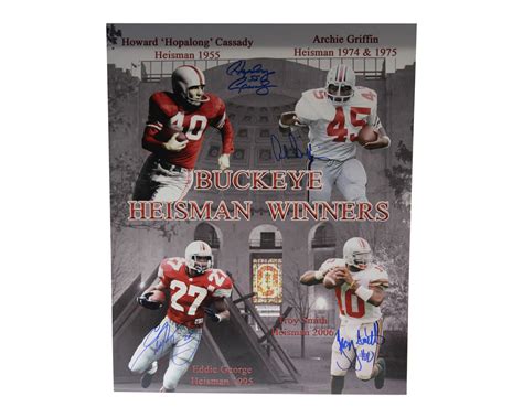 Ohio State Heisman Trophy Winners Autographed Signed 16x20 Photo Ohio State Buckeyes - Certified ...