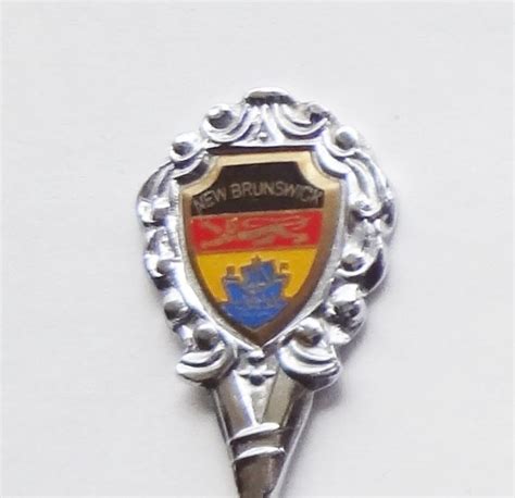 Collector Souvenir Spoon Canada New Brunswick Coat of Arms Flag Emblem | Coat of arms, New ...