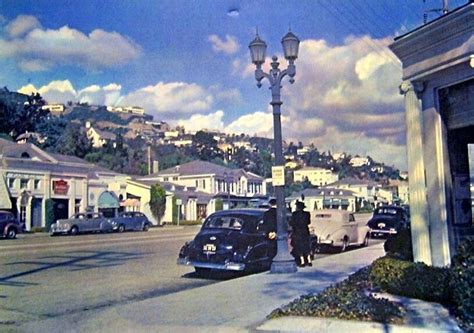 Sunset Plaza on the Sunset Strip, Los Angeles, 1940s