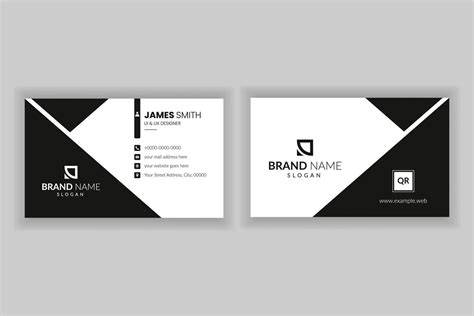 Minimalist simple business card design with black and white. 17147233 ...