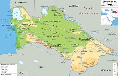 Map of Turkmenistan - TravelsMaps.Com