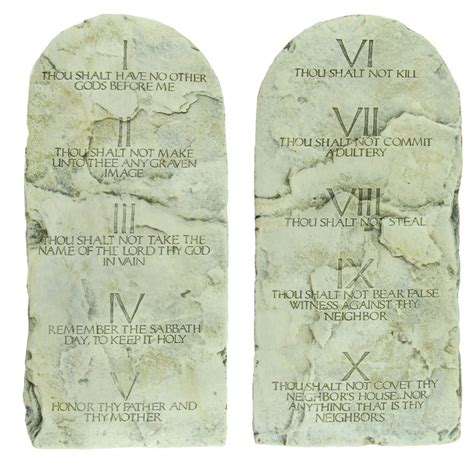 10 Ten Commandments Tablets Cast Stone Tablet Set Christian Gift Home Wall Decor - Walmart.com ...