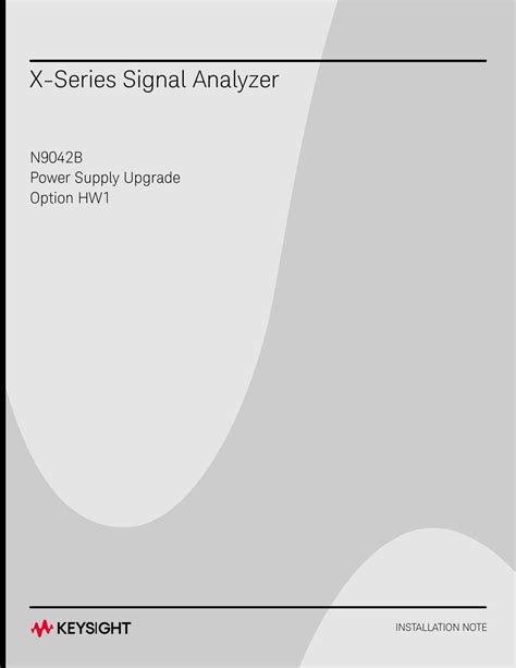 KEYSIGHT X SERIES INSTALLATION NOTES Pdf Download | ManualsLib