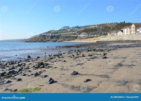 View along Pettycur Beach stock photo. Image of reflection - 38830602