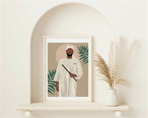 Sudanese Minimal Art Sudanese Man in Jalabiya Print Sudan - Etsy ...