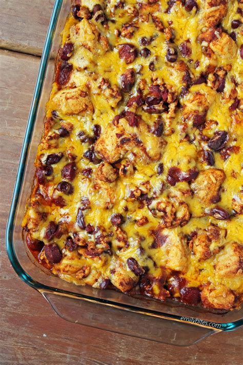 Bubble Up Chili Cheese Dog Casserole - Emily Bites