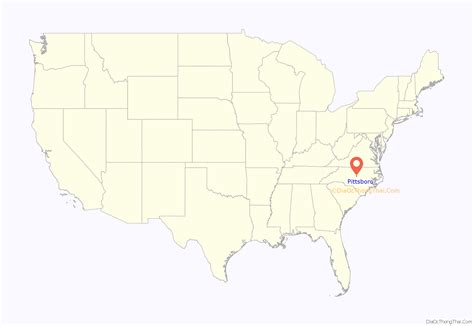 Map of Pittsboro town, North Carolina