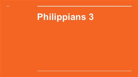 Philippians 3 | Calvary Chapel At The Cross