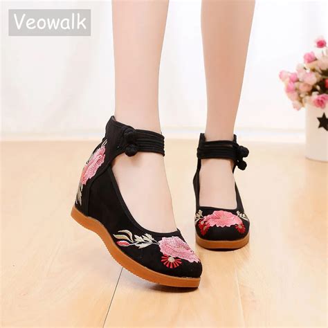 Aliexpress.com : Buy Veowalk Flower Embroidered Women Cotton ...