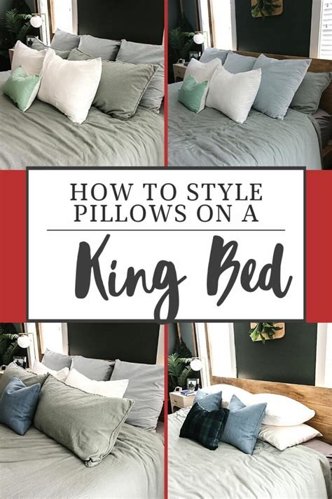 4 Simple king bed pillow arrangement ideas