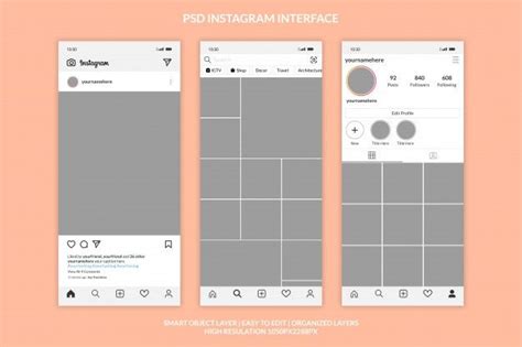 Premium PSD | Instagram interface template premium | Frases de fondo de ...