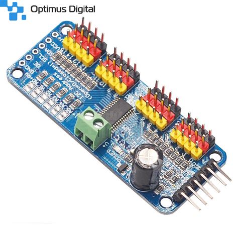 PCA9685 16-Channel PWM Controller with I2C Interface - Optimus Digital