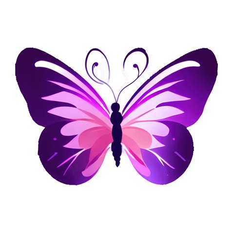 Purple Cartoon Butterflies