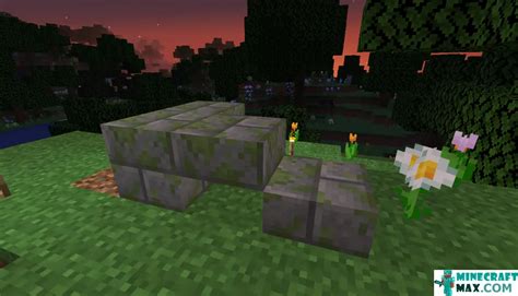 How to make Mossy Stone Brick Slab in Minecraft | Minecraft-Max.com