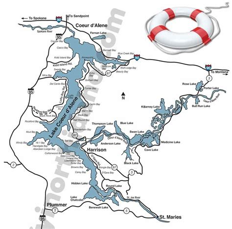 Lake Coeur D Alene Map - Printable Maps Online