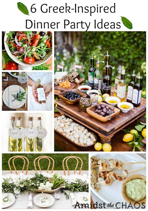 Greek Inspired Dinner Party Ideas - Amidst the Chaos