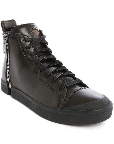 Diesel Black Gold High Top Sneakers - Live Better Home