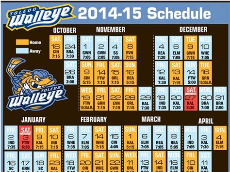 2014-15 Toledo Walleye schedule | The Blade