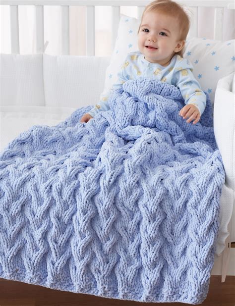 Bulky Yarn Crochet Afghan Patterns for Beginners Ba Blanket Knitting Patterns Bulky Yarn ...