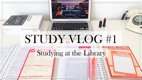 STUDY VLOG #1 - Studying at the Library - YouTube