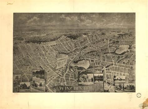 Vintage Winchester Print, Aerial Winchester Photo, Vintage Winchester ...