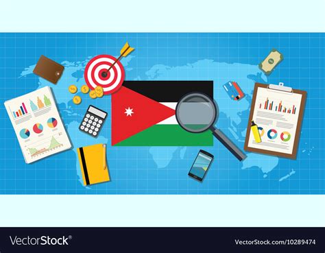 Jordan middle east economy economic condition Vector Image