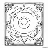 Moon Tarot Card Coloring Page 62113 49133 sketch template