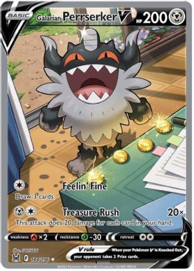 Galarian Perrserker V - Lost Origin #183 Pokemon Card