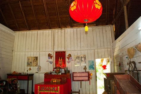 Traditional Chinese House. Kuching To Sarawak Culture Village. Interior Malaysia Editorial Stock ...