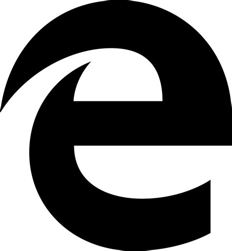 White Microsoft Edge Logo