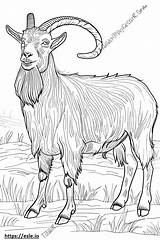 American Pygmy Goat Happy coloring Page sketch template