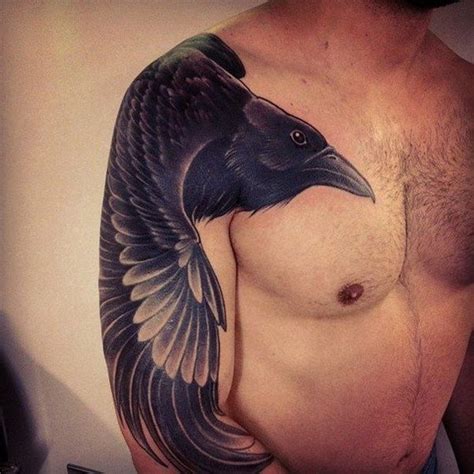 150+ Shoulder Tattoos | Raven tattoo, Badass tattoos, Shoulder tattoo