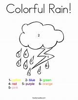 Colorful Rain Coloring Page  Twisty Noodle sketch template