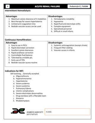 ACUTE RENAL FAILURE | PDF