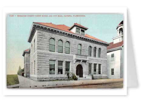 Olympia, Washington, Thurston County Court House and City Hall | Vintage & Antique Postcards 🗺 📷 ...