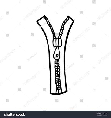 Quirky Drawing Of A Zip Stock Vector Illustration 49311070 : Shutterstock