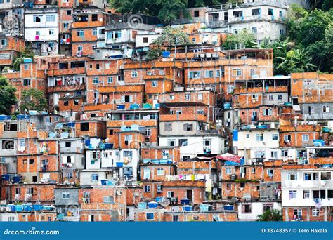 Favela, Brazilian Slum in Rio De Janeiro Stock Image - Image of poor ...