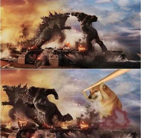 Template | Godzilla vs. Kong vs. Cheems | Memes, Anime memes, Anime funny