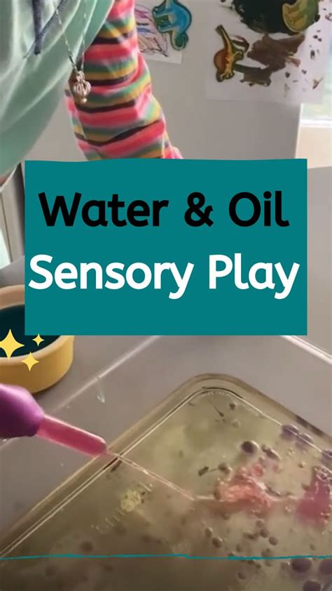 Water and Oil Toddler Sensory Play in 2022 | Toddler fun, Toddler sensory, Toddler activities