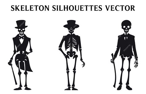 Premium Vector | Set of skeletons vector for halloween skeleton ...