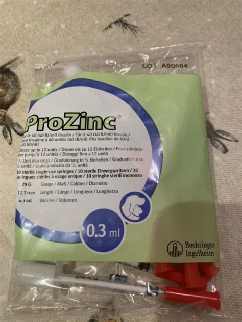 PROZINC INSULIN SYRINGES U-40 0.3ml Pack of 10 x 11 (110 Syringes in ...