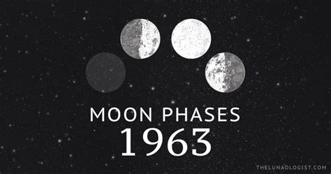 Moon Phases 1963: Dates of the lunar phases in 1963 - The Lunaologist