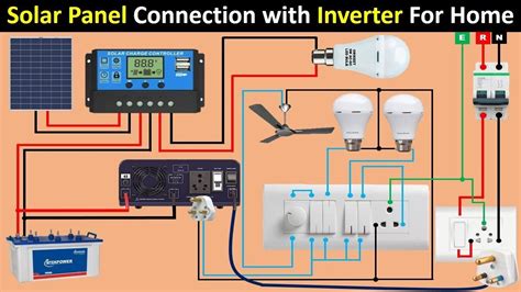 Solar Panel connection For Home with Inverter | Solar Panel for Home ...