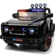 Hikiddo JC003 24V Kids Ride on Police Car, 2 Seater Powered Ride on Toy Truck with Remote ...