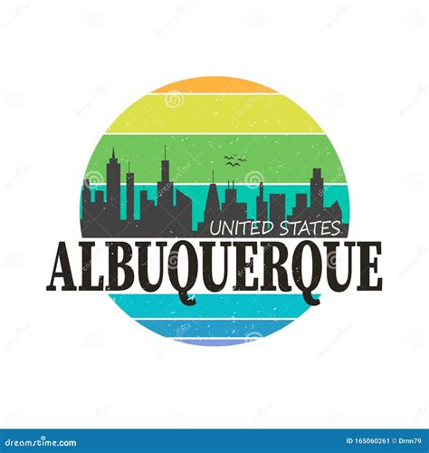 Albuquerque City Logo in Colorful Vector on a White Background Stock ...