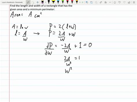 SOLVED:Area: A square centimeters