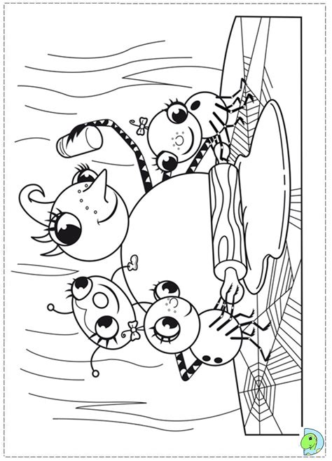 Miss Spider Coloring pages- DinoKids.org