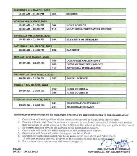 Cbse 10th Board Exam Time Table 2024 - Brooks Marnia